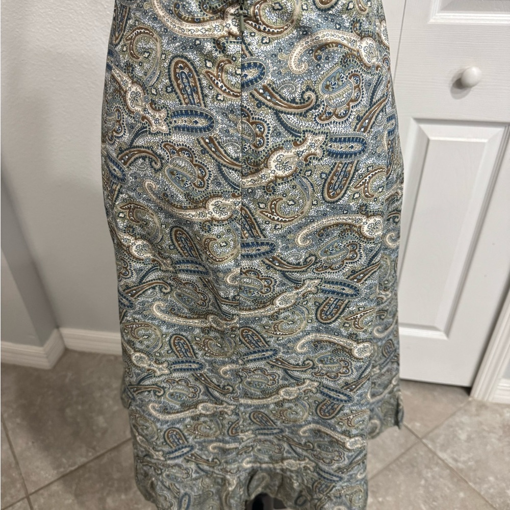 GAP Paisley Maxi Skirt in Blue and Brown